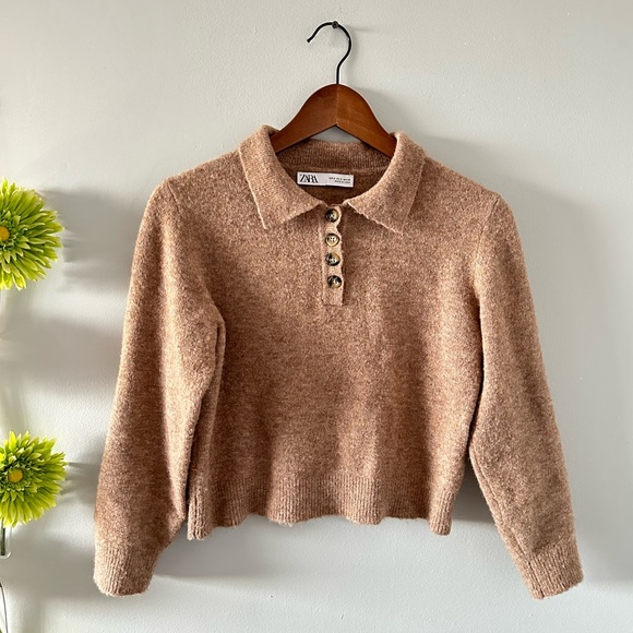‼️SOLD Zara | Camel soft sweater - Picture 3 of 9